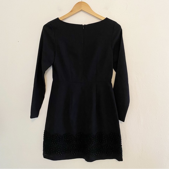 Orla Kiely Black Long Sleeve Wool Dress Size 6 EUC - Picture 3 of 13